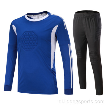 Groothandel nieuwe stijl voetbal doelman jersey set